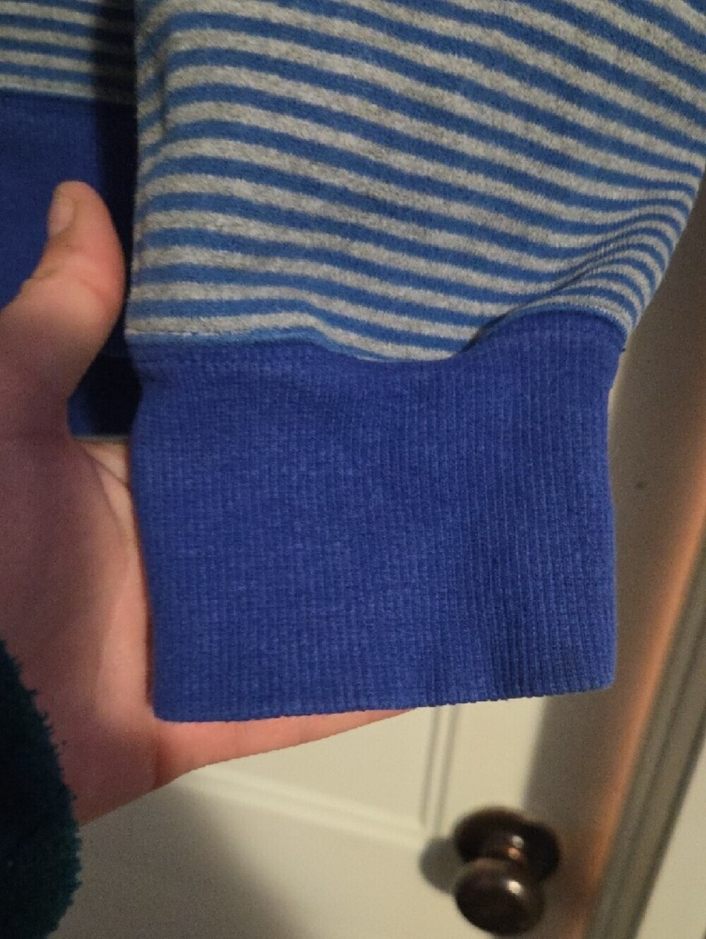 Lululemon Women's Blue Striped Zip-Front Hoodie Sweater - Picture 2 of 6